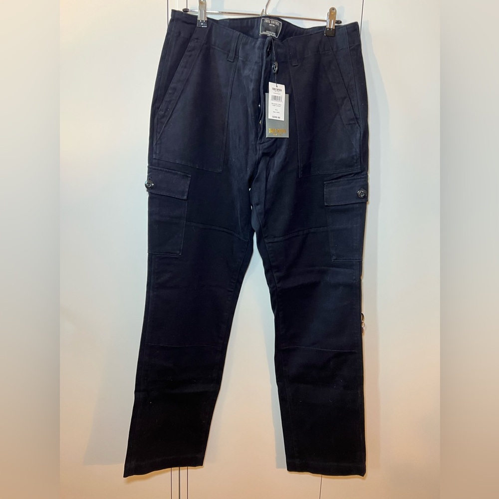 *NWT Men's Todd Snyder NAVY Cargo Pants 33x32 Brushed Cotton Stretch with Tags